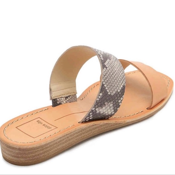 Dolce Vita - Snake Print Low Wedge Sandals - Picture 5 of 9